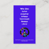 Geschäfts-Karte FRIEDEN Krawatten-'N Groovy Visitenkarte (Rückseite)