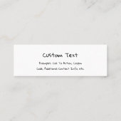 Geschäfts-Karte für Igel oder exotische Mini Visitenkarte (Rückseite)