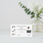 Geschäfts Karte für Oldtimer-Ersatzteile und -Repa (Stehend Vorderseite)