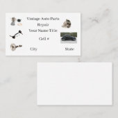 Geschäfts Karte für Oldtimer-Ersatzteile und -Repa (Vorne/Hinten)