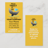 Geschäfts-Karte - ich verdiene GETWEETETE! Visitenkarte (Vorne/Hinten)