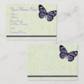 Geschäfts-Karte - lila Schmetterling Visitenkarte (Vorne/Hinten)