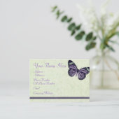 Geschäfts-Karte - lila Schmetterling Visitenkarte (Stehend Vorderseite)