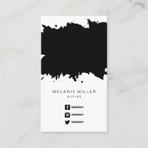 Geschäfts-Karte - malen Sie Spritzer-Schwarzes Visitenkarte