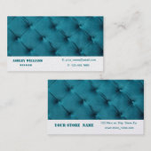 Geschäfts-Karte mit aquamarinem blauem capitone Visitenkarte (Vorne/Hinten)