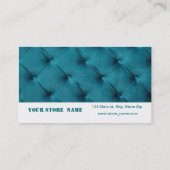 Geschäfts-Karte mit aquamarinem blauem capitone Visitenkarte (Rückseite)
