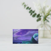 Geschäfts-Karte mit Schatten des Blaus und der Visitenkarte (Stehend Vorderseite)