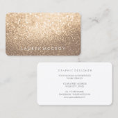 Geschäfts-Karte - Pfirsich-GoldGlitzer-Geschäfte Visitenkarte (Vorne/Hinten)
