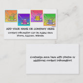 Geschäfts-Karte - Pop-Kunst-Kuchen Visitenkarte (Vorne/Hinten)