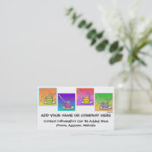 Geschäfts-Karte - Pop-Kunst-Kuchen Visitenkarte (Stehend Vorderseite)