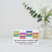 Geschäfts-Karte - Pop-Kunst-Stück der Torte Visitenkarte (Stehend Vorderseite)