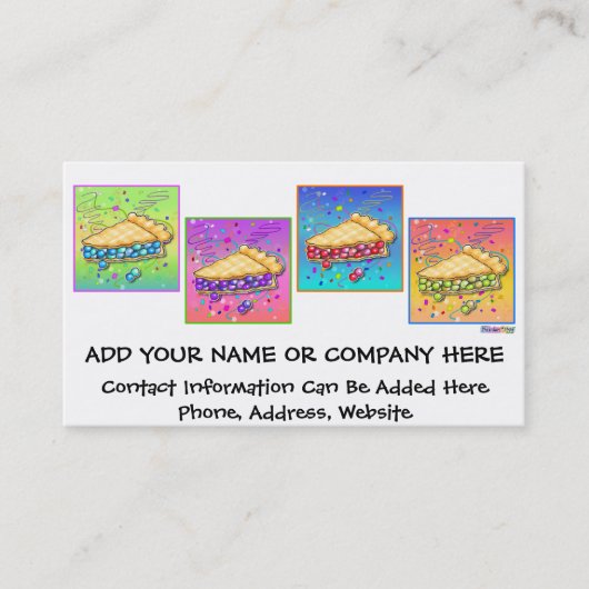 Geschäfts-Karte - Pop-Kunst-Stück der Torte Visitenkarte (Vorderseite)