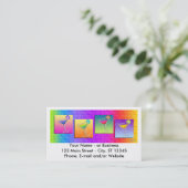 Geschäfts-Karte - Pop-KunstMargaritas Visitenkarte (Stehend Vorderseite)