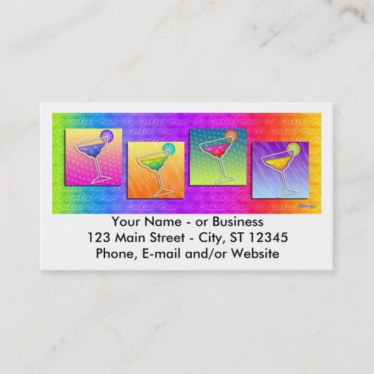 Geschäfts-Karte - Pop-KunstMargaritas Visitenkarte (Vorderseite)