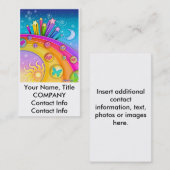 Geschäfts-Karte - Retro Sechziger-Pop-Kunst-Himmel Visitenkarte (Vorne/Hinten)