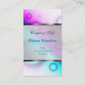 Geschäfts-Karte sprudelt abstrakter Hintergrund Visitenkarte (Rückseite)