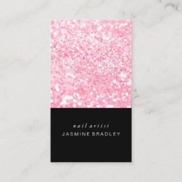 Geschäfts-Karte - stark vereinfachtes Glitzer-Rosa Visitenkarte