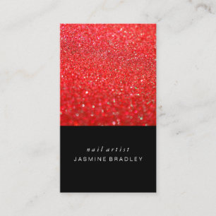 Geschäfts-Karte - stark vereinfachtes Glitzer-Rot Visitenkarte