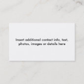 Geschäfts-Karte - TIPP der BARKEEPER! Visitenkarte (Rückseite)