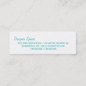 Geschäfts-Karte | Zickzack |teal Mini Visitenkarte (Rückseite)