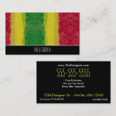 Geschäfts-Karten abstraktes Rasta rotes gelbes Visitenkarte (Vorne/Hinten)