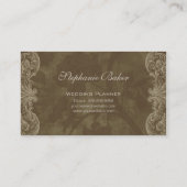 Geschäfts-Karten-Antiken-Rosen, die Planer Brown Visitenkarte (Rückseite)