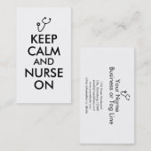 Geschäfts-Karten behalten Ruhe und pflegen auf Visitenkarte (Vorne/Hinten)