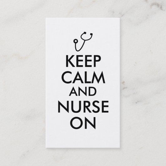 Geschäfts-Karten behalten Ruhe und pflegen auf Visitenkarte (Vorderseite)