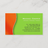 Geschäfts-Karten-berufliche Limone Orange der Visitenkarte (Rückseite)