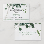 Geschäfts-Karten-Blumenflorist verlässt modern Visitenkarte (Vorne/Hinten)