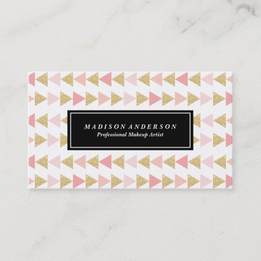 Geschäfts-Karten der Glitzer-Dreieck-| Visitenkarte (Vorderseite)