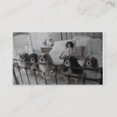 Geschäfts-Karten-Hunde auf Bett Visitenkarte (Rückseite)