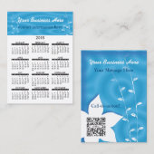 Geschäfts-Karten-Kalender-Blau-Wellness-Center Visitenkarte (Vorne/Hinten)