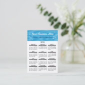 Geschäfts-Karten-Kalender-Blau-Wellness-Center Visitenkarte (Stehend Vorderseite)