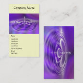 Geschäfts-Karten - lila Wasser-Tropfen Visitenkarte (Vorne/Hinten)