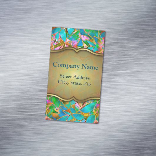 Geschäfts-Karten-Magnet-abstraktes beflecktes mit Magnetische Visitenkarte (Beispiel)