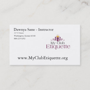 Geschäfts-Karten meine Verein-Etikette Visitenkarte