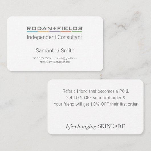 Geschäfts-Karten mit Empfehlungs-Programm Visitenkarte (Vorne/Hinten)