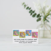 GESCHÄFTS-KARTEN - Pop-Kunst-Plätzchen Visitenkarte (Stehend Vorderseite)