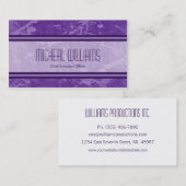 Geschäfts-Karten Purple Modern CEO Company Visitenkarte (Vorne/Hinten)