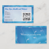 Geschäfts-Karten-Schablonen-Blau-Wellness-Center Visitenkarte (Vorne/Hinten)
