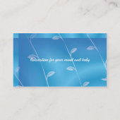 Geschäfts-Karten-Schablonen-Blau-Wellness-Center Visitenkarte (Rückseite)