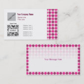 Geschäfts-Karten-Schablonen-generische rosa Raute Visitenkarte (Vorne/Hinten)