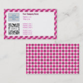 Geschäfts-Karten-Schablonen-generische rosa Raute Visitenkarte (Vorne/Hinten)