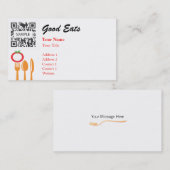 Geschäfts-Karten-Schablonen-lässiger speisender Visitenkarte (Vorne/Hinten)