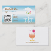 Geschäfts-Karten-Schablonen-strandnahes Bar Visitenkarte (Vorne/Hinten)