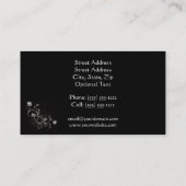 Geschäfts-Karten-Schwarzes mit weißem und Lila Visitenkarte (Rückseite)