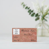 Geschäfts-Karten - Vintager Blumen-Entwurf Visitenkarte (Stehend Vorderseite)