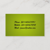 Geschäfts-Karten Visitenkarte (Rückseite)