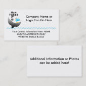 Geschäfts-Karten - wie es ist TWEETET! Visitenkarte (Vorne/Hinten)